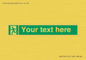 Custom Emergency Exit Left Sign